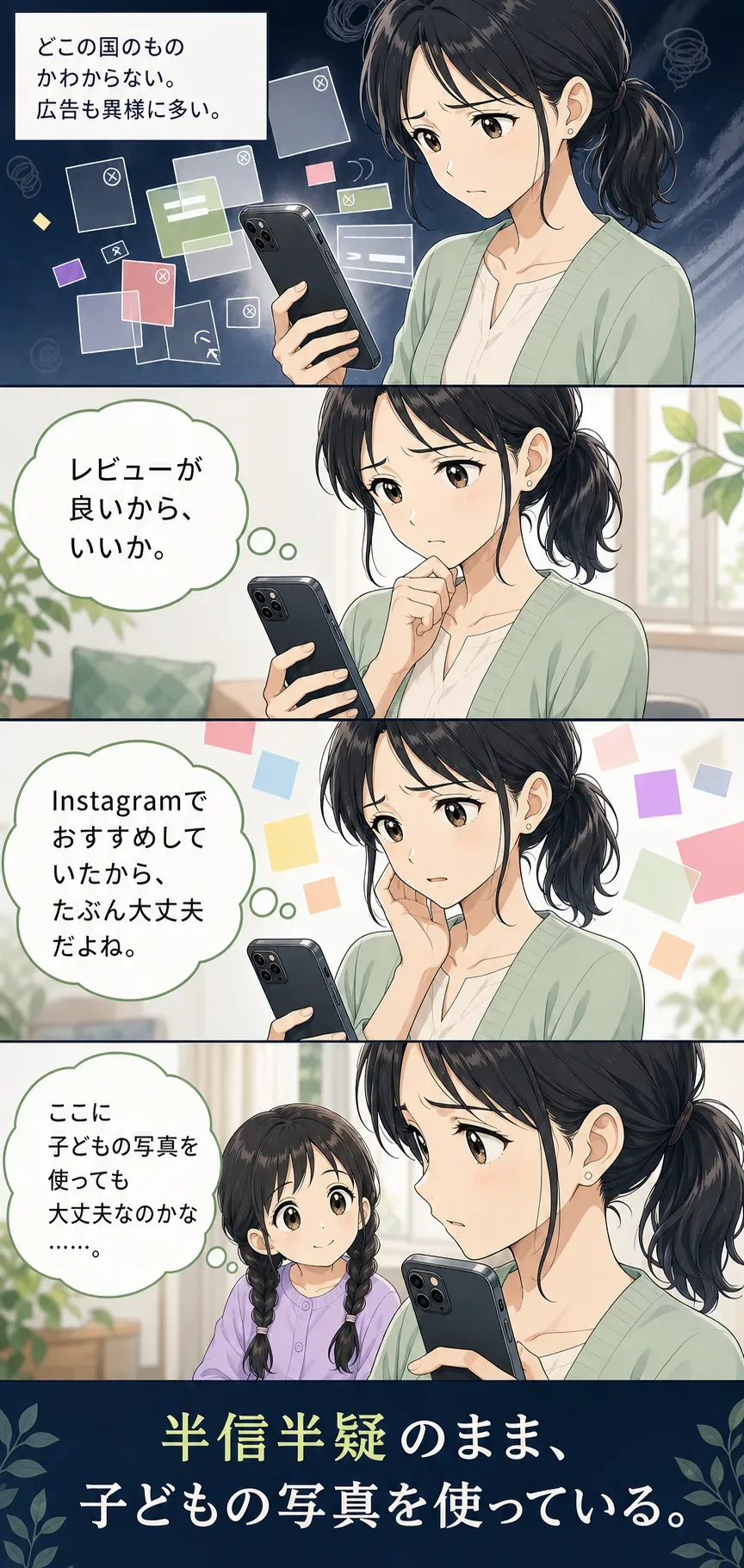 レビューやInstagramのおすすめを頼りに半信半疑で加工アプリを使う不安