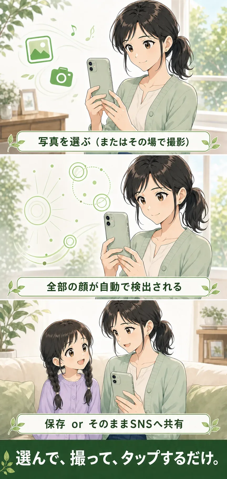親子で理解するBokashiteの3ステップ